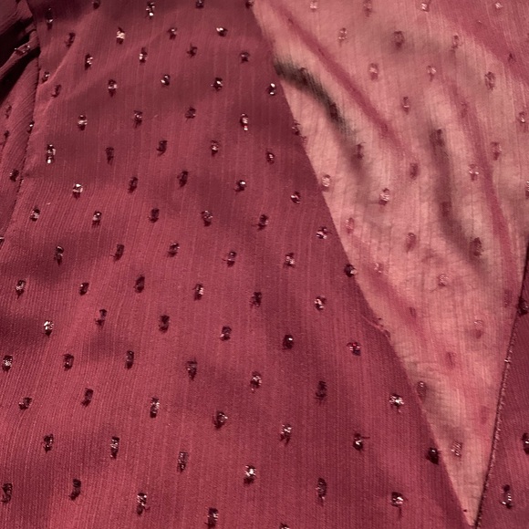 Just fab semi sheer tie waist top - Picture 2 of 3